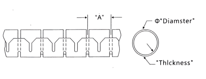 Cable Organizer Tube dimensional drawing