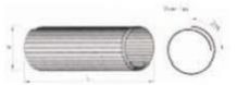 Self-Closing Wraparound Braided Sleeving dimensional drawing
